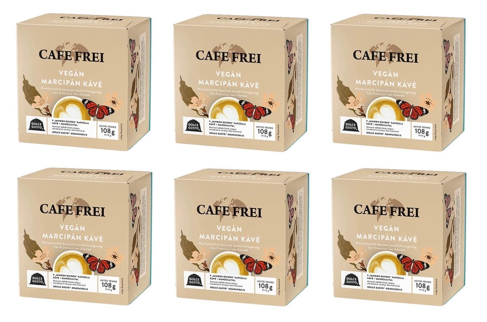Amazon.com: (Pack of 6) Cafe Frei Vegan Marzipan Coffee Capsules